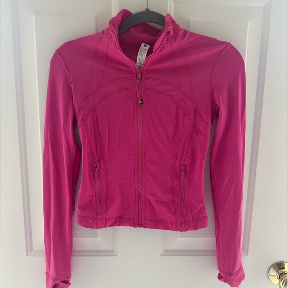 lululemon athletica Jackets & Blazers - Lululemon Athletica Vibrant Pink Cropped Jacket